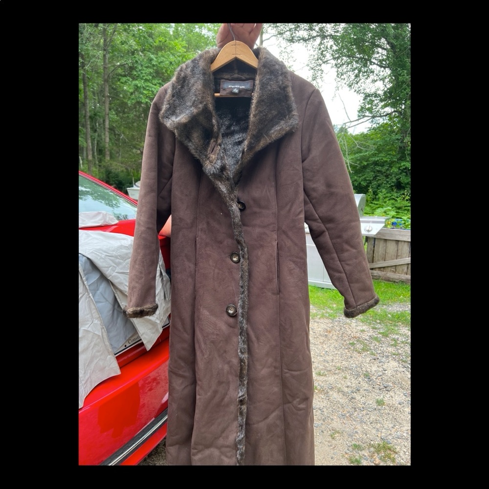 Brown Jones New York fur jacket.